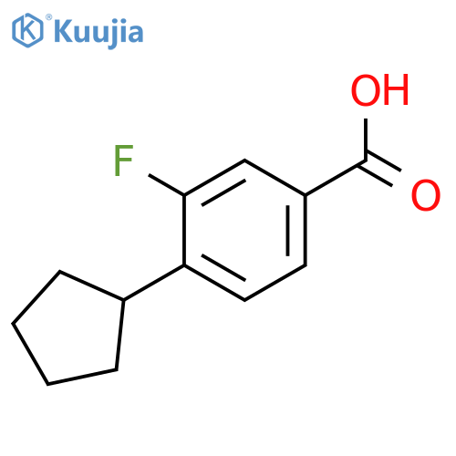 BENZOIC ACID, 4-CYCLOPENTYL-3-FLUORO- structure