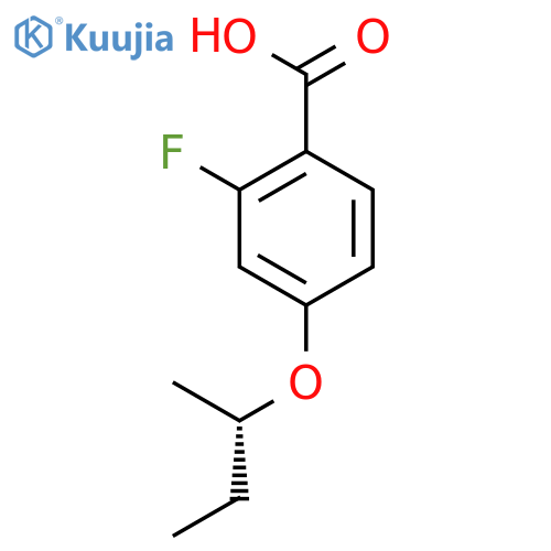 Benzoic acid, 2-fluoro-4-[(1S)-1-methylpropoxy]- structure