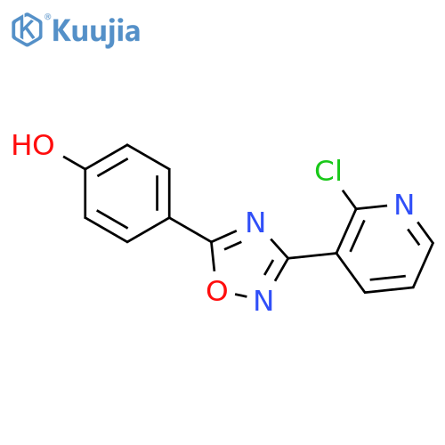 Phenol, 4-[3-(2-chloro-3-pyridinyl)-1,2,4-oxadiazol-5-yl]- structure
