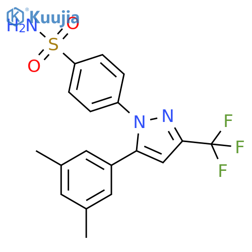 Benzenesulfonamide,4-[5-(3,5-dimethylphenyl)-3-(trifluoromethyl)-1H-pyrazol-1-yl]- structure