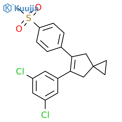 Spiro[2.4]hept-5-ene,5-(3,5-dichlorophenyl)-6-[4-(methylsulfonyl)phenyl]- structure