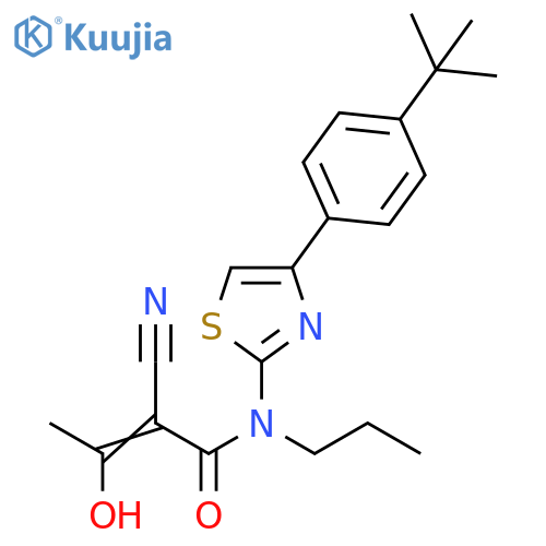 2-Butenamide,2-cyano-N-[4-[4-(1,1-dimethylethyl)phenyl]-2-thiazolyl]-3-hydroxy-N-propyl- structure