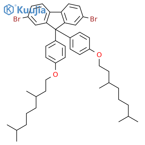 9H-FLUORENE, 2,7-DIBROMO-9,9-BIS[4-[(3,7-DIMETHYLOCTYL)OXY]PHENYL]- structure