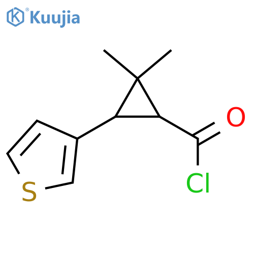 Cyclopropanecarbonylchloride, 2,2-dimethyl-3-(3-thienyl)-, trans- (9CI) structure