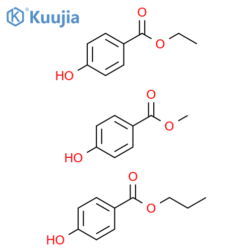 Benzoic acid, 4-hydroxy-, ethyl ester, mixt. with methyl 4-hydroxybenzoate and propyl 4-hydroxybenzoate structure