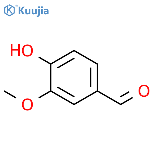 4-hydroxy-3-methoxy-benzaldehyde structure