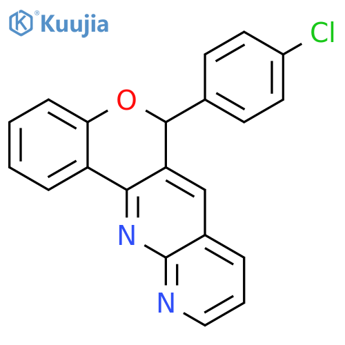 6-(4-chlorophenyl)-6H-chromeno[4,3-b][1,8]naphthyridine structure