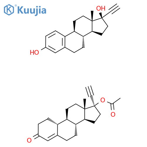 Norethindrone acetate and ethinyl estradiol structure