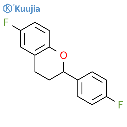 2H-1-BENZOPYRAN, 6-FLUORO-2-(4-FLUOROPHENYL)-3,4-DIHYDRO- structure