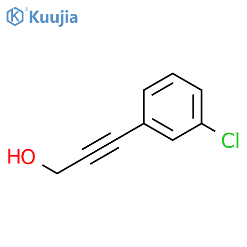 3-(3-chlorophenyl)prop-2-yn-1-ol structure