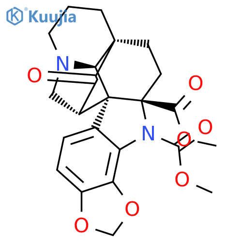 N1-Demethoxycarbonylchanofruticosinic acid; 11,12-Methylenedioxy, N-methoxycarbonyl, Me ester structure