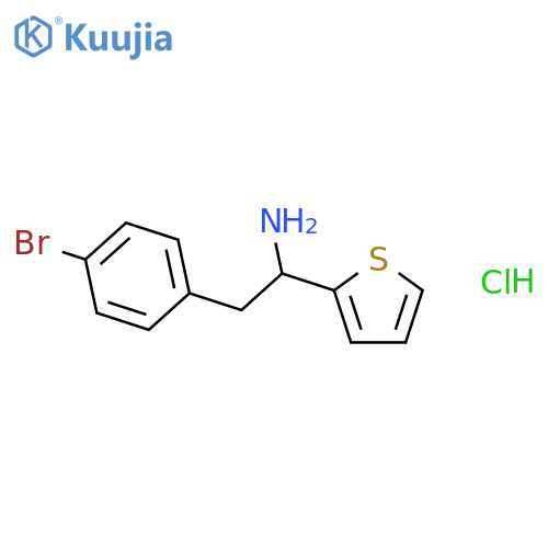 2-(4-bromophenyl)-1-thiophen-2-ylethanamine hydrochloride structure