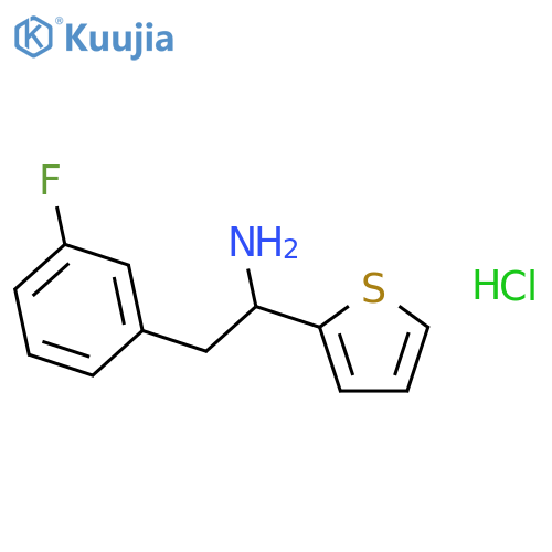 2-(3-fluorophenyl)-1-thiophen-2-ylethanamine hydrochloride structure