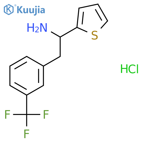 1-thiophen-2-yl-2-[3-(trifluoromethyl)phenyl]ethanamine hydrochloride structure