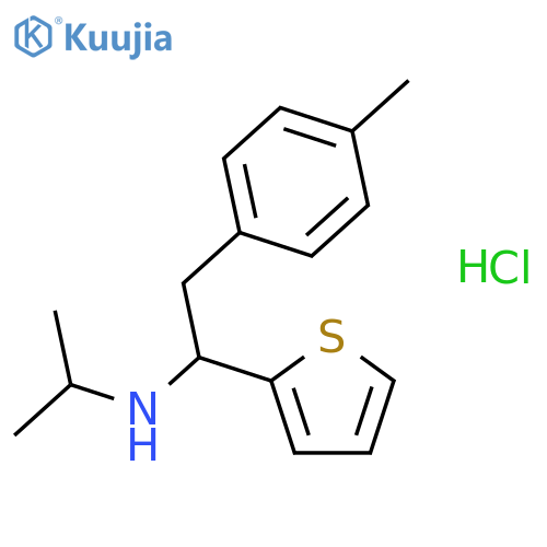 2-Thiophenemethanamine,N-(1-methylethyl)-a-[(4-methylphenyl)methyl]-, hydrochloride (1:1) structure