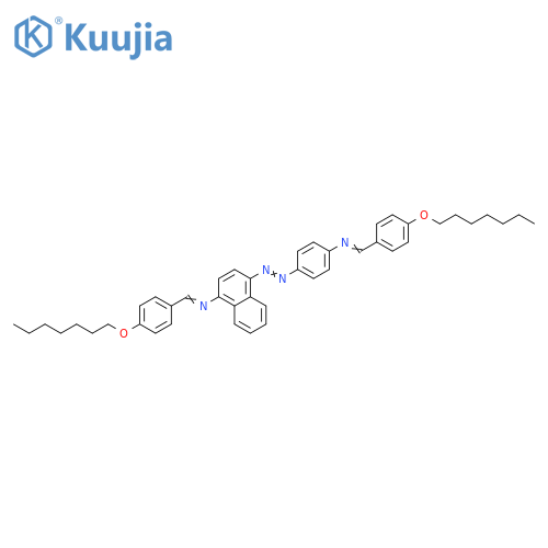 1-Naphthalenamine, N-[[4-(heptyloxy)phenyl]methylene]-4-[2-[4-[[[4-(heptyloxy)phenyl]methylene]amino]phenyl]diazenyl]- structure