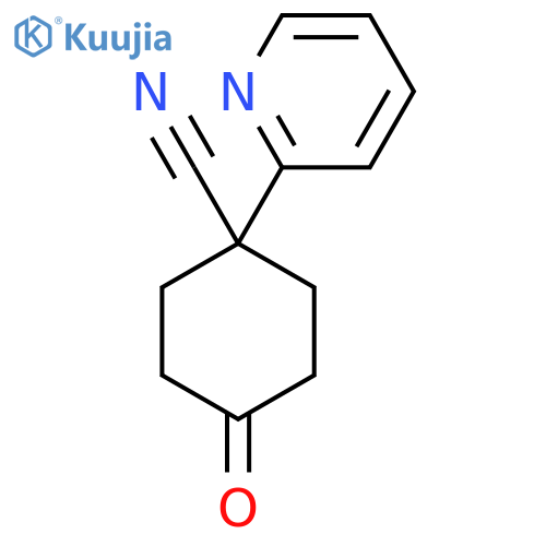 4-Oxo-1-(2-pyridinyl)cyclohexanecarbonitrile structure