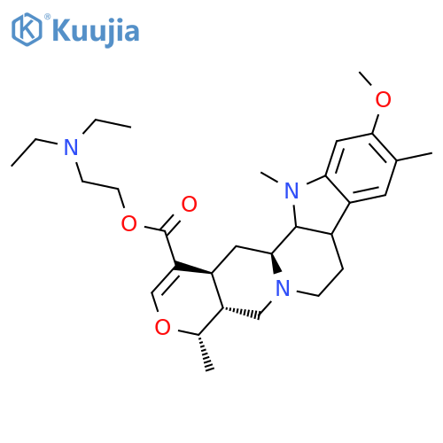 2-(diethylamino)ethyl (19alpha)-11-methoxy-1,10,19-trimethyl-16,17-didehydro-2,7-dihydro-18-oxayohimban-16-carboxylate structure