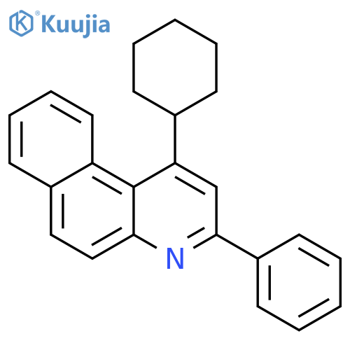 BENZO[F]QUINOLINE, 1-CYCLOHEXYL-3-PHENYL- structure