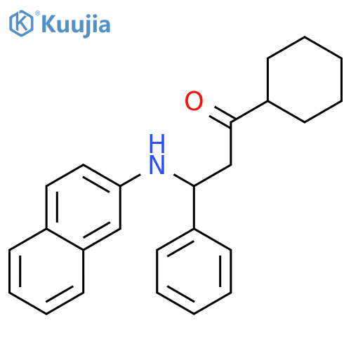 1-Propanone, 1-cyclohexyl-3-(2-naphthalenylamino)-3-phenyl- structure