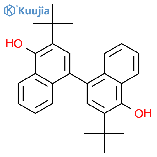 [1,1'-BINAPHTHALENE]-4,4'-DIOL, 3,3'-BIS(1,1-DIMETHYLETHYL)- structure
