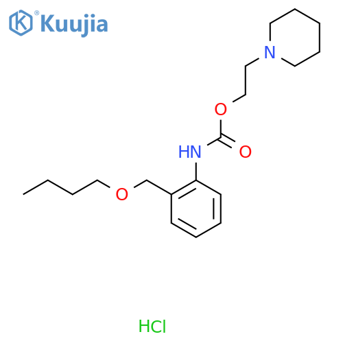 2-Piperidinoethyl o-(butoxymethyl)carbanilate hydrochloride structure