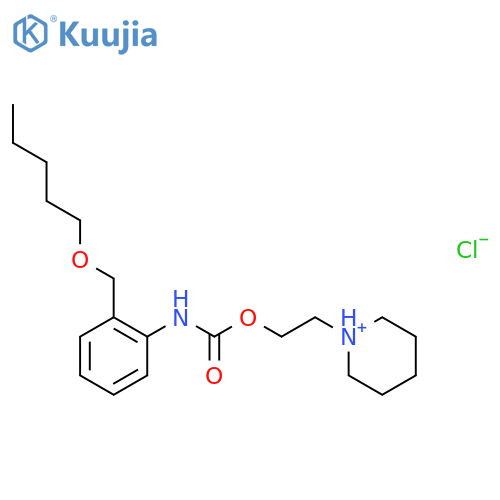 1-{2-[({2-[(pentyloxy)methyl]phenyl}carbamoyl)oxy]ethyl}piperidinium chloride structure