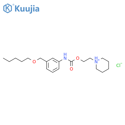 1-{2-[({3-[(pentyloxy)methyl]phenyl}carbamoyl)oxy]ethyl}piperidinium chloride structure