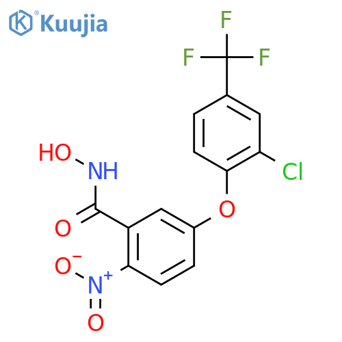 Benzamide, 5-[2-chloro-4-(trifluoromethyl)phenoxy]-N-hydroxy-2-nitro- structure