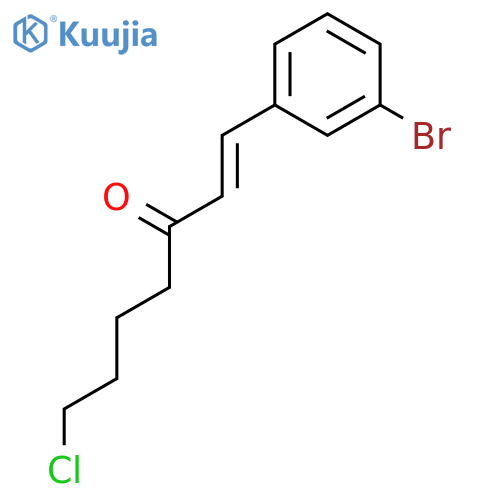 1-HEPTEN-3-ONE, 1-(3-BROMOPHENYL)-7-CHLORO- structure