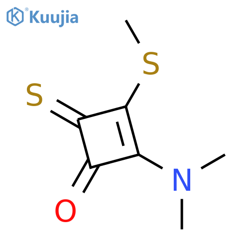 2-(dimethylamino)-3-(methylsulfanyl)-4-thioxocyclobut-2-en-1-one structure