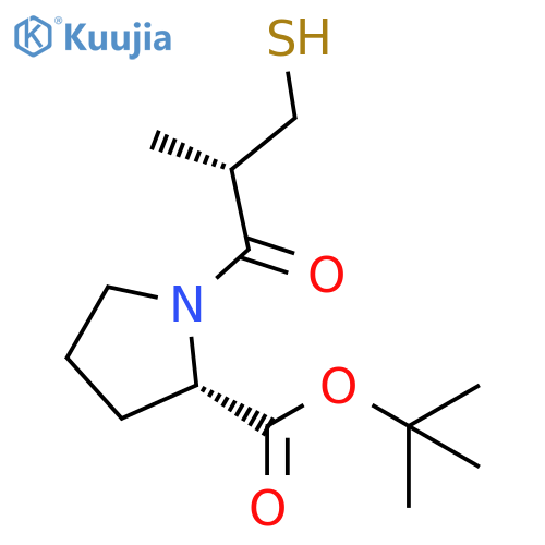 L-Proline, 1-[(2S)-3-mercapto-2-methyl-1-oxopropyl]-, 1,1-dimethylethylester structure