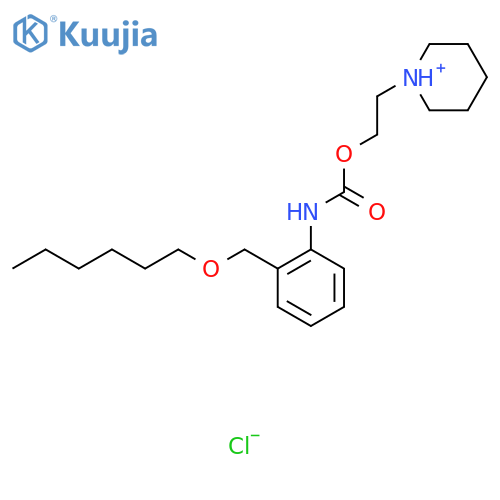 2-Piperidinoethyl o-((hexyloxy)methyl)carbanilate hydrochloride structure
