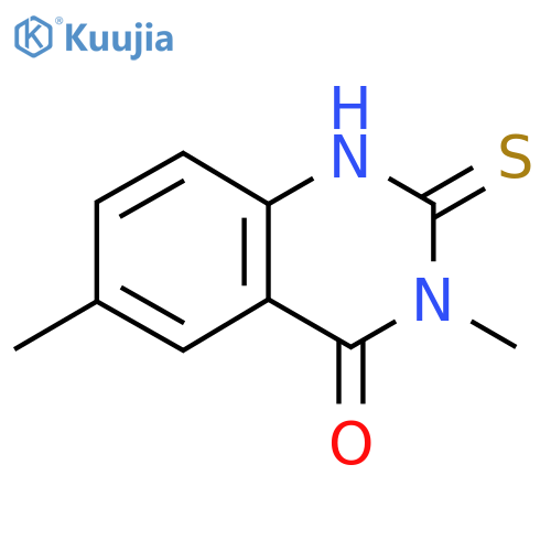 3,6-dimethyl-2-sulfanyl-3,4-dihydroquinazolin-4-one structure