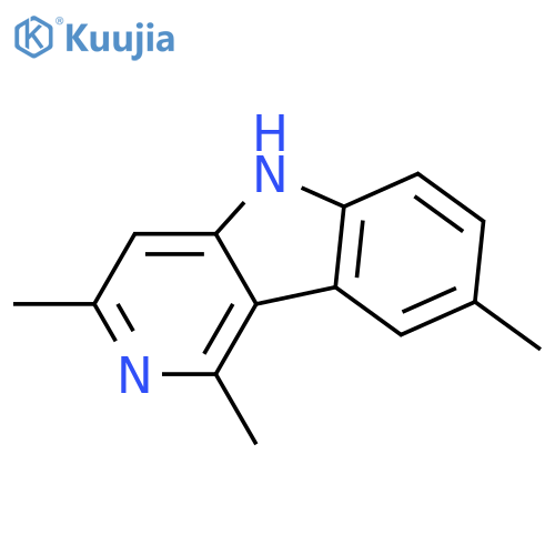 5H-Pyrido[4,3-b]indole,1,3,8-trimethyl- structure