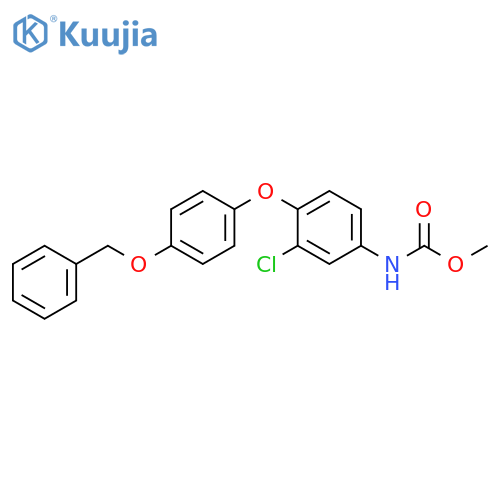 Carbamic acid, [3-chloro-4-[4-(phenylmethoxy)phenoxy]phenyl]-, methyl ester (9CI) structure