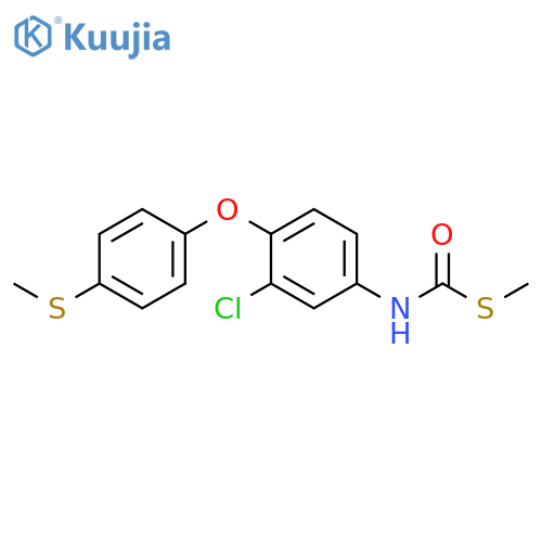 Carbamothioic acid, [3-chloro-4-[4-(methylthio)phenoxy]phenyl]-, S-methyl ester (9CI) structure