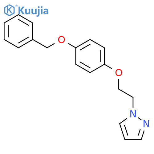 1H-Pyrazole, 1-[2-[4-(phenylmethoxy)phenoxy]ethyl]- structure
