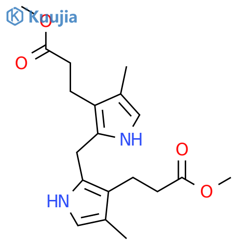 1H-Pyrrole-3-propanoic acid, 2,2'-methylenebis[4-methyl-, dimethyl ester (9CI) structure