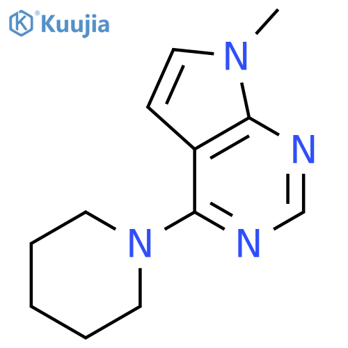 7H-Pyrrolo[2,3-d]pyrimidine,7-methyl-4-(1-piperidinyl)- structure