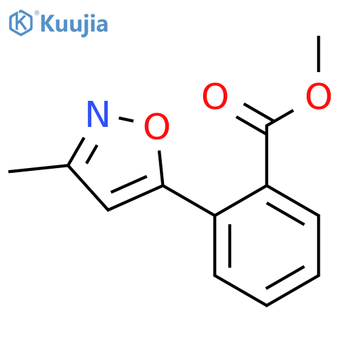 Benzoic acid, 2-(3-methyl-5-isoxazolyl)-, methyl ester structure