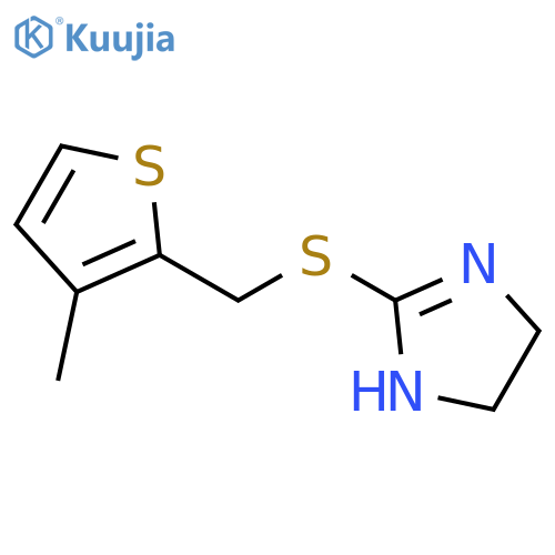 2-Imidazoline,2-[(3-methyl-2-thenyl)thio]-(8CI) structure