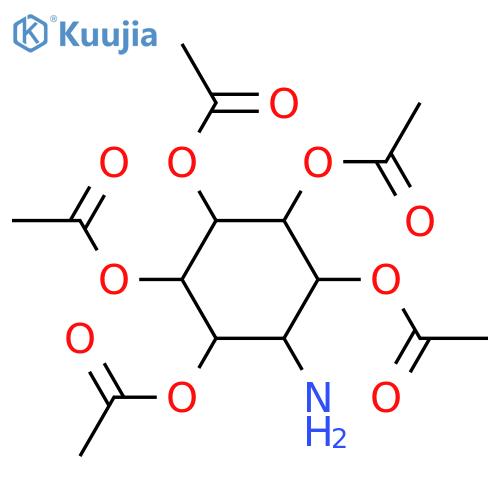 6-Amino-1,2,3,4,5-cyclohexanepentol; (1α,2β,3β,4β,5α,6α)-form, Penta-O-Ac structure