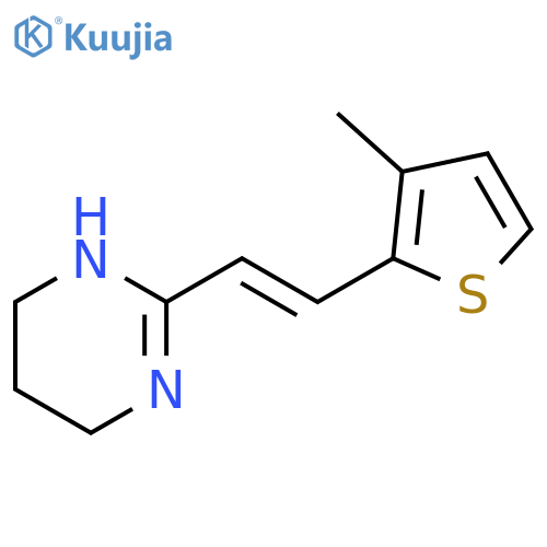 Pyrimidine,1,4,5,6-tetrahydro-2-[2-(3-methyl-2-thienyl)vinyl]-, (E)- (8CI) structure