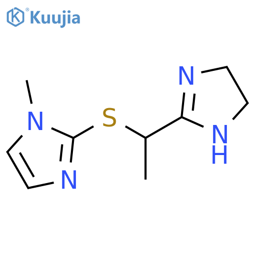 1H-Imidazole,2-[[1-(4,5-dihydro-1H-imidazol-2-yl)ethyl]thio]-1-methyl- structure