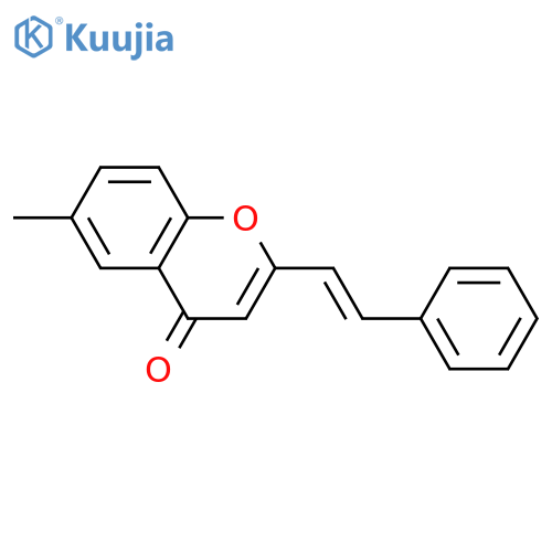 4H-1-BENZOPYRAN-4-ONE, 6-METHYL-2-(2-PHENYLETHENYL)- structure
