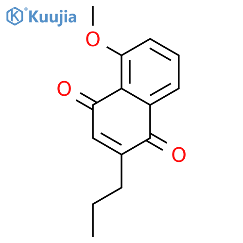 1,4-Naphthalenedione, 5-methoxy-2-propyl- structure