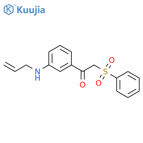 Ethanone, 2-(phenylsulfonyl)-1-[3-(2-propenylamino)phenyl]- structure