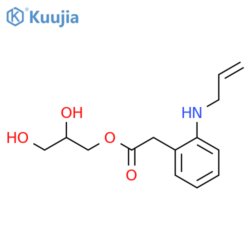 BENZENEACETIC ACID, 2-(2-PROPENYLAMINO)-, 2,3-DIHYDROXYPROPYL ESTER structure