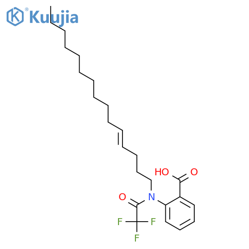 Benzoic acid, 2-[4-pentadecenyl(trifluoroacetyl)amino]- structure